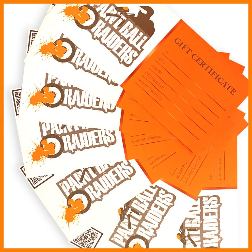Paintball Raiders Gift Vouchers